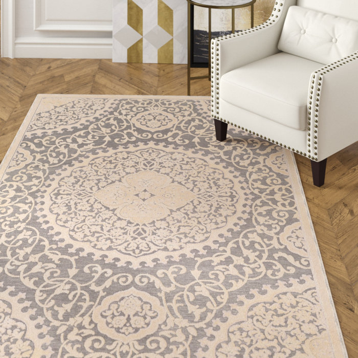 House of Hampton® Barclee Oriental Light Gray/Beige Area Rug Wayfair